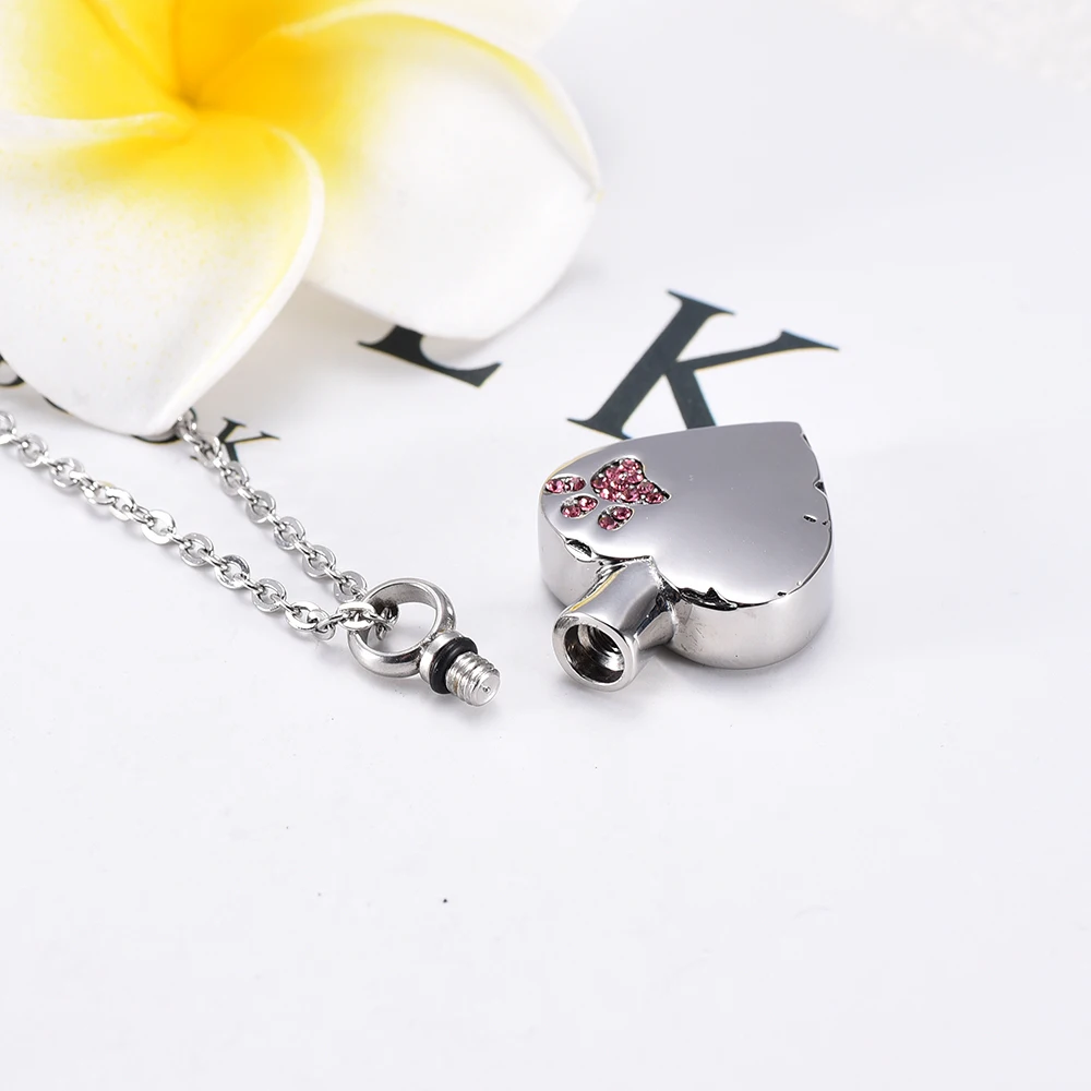 Ожерелье с кулоном в виде собачьей лапы из нержавеющей стали|memorial jewelry|pendant necklacedog