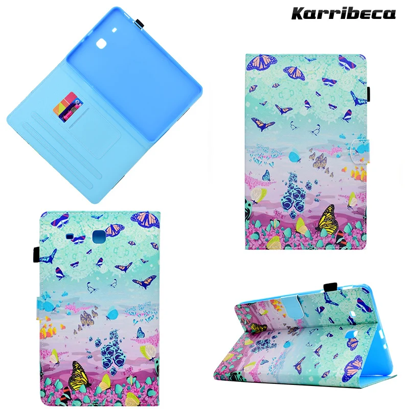 Мультфильм лошадь фламинго магнит PU ткань кожаный кожа планшет планшета чехол на