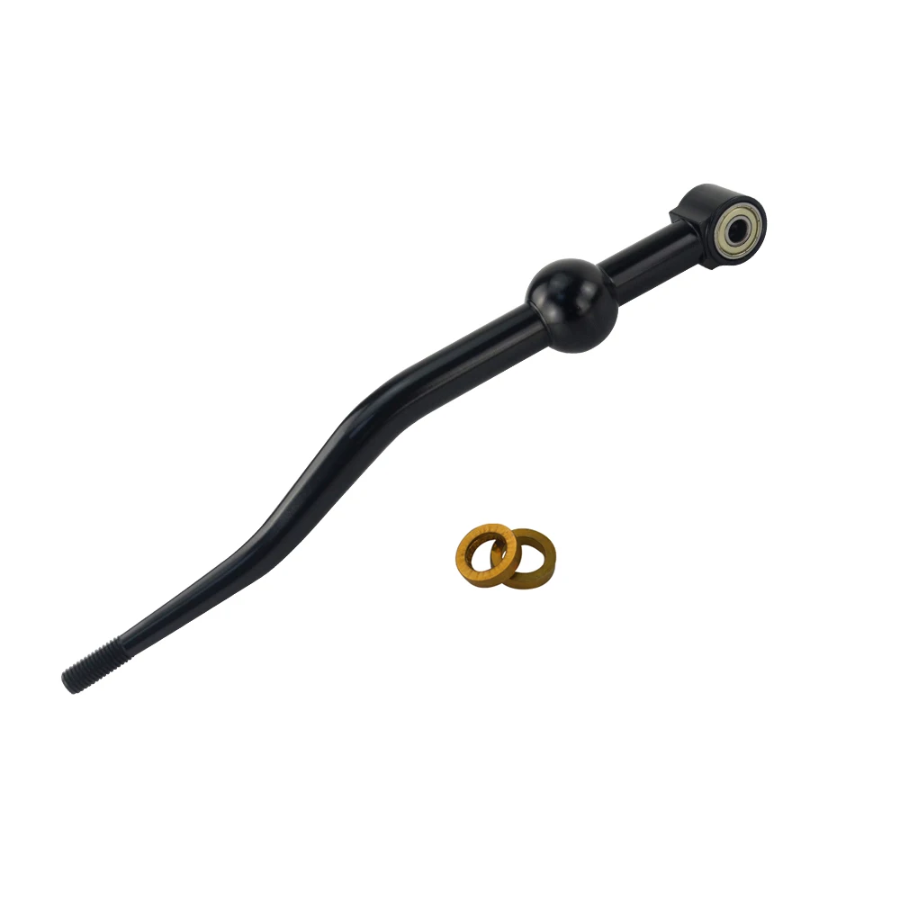 PQY-Anodize короткий переключатель двойной изгиб типа R 5 скоростной гоночный короткий переключатель для HONDA ACURA CRX PQY-SFT9232 - Цвет: Черный