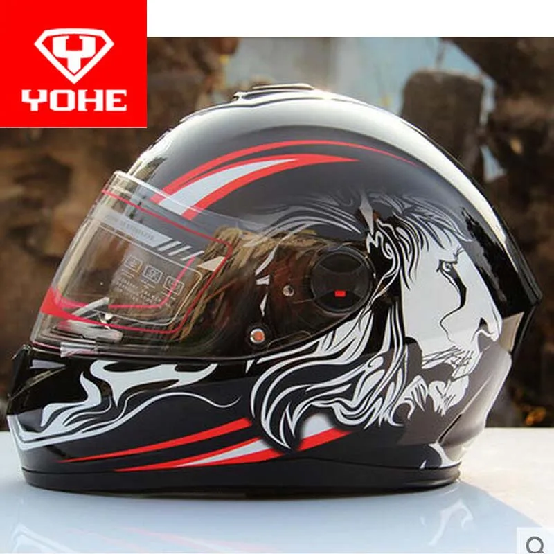 Мотоциклетный шлем YOHE теплый шарф для бега с полным лицом модель YH966 из АБС