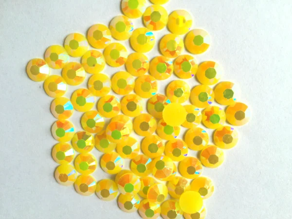 

5mm Jelly Yellow AB Color SS20 crystal Resin rhinestones flatback,Nail Art Rhinestones,30,000pcs/bag