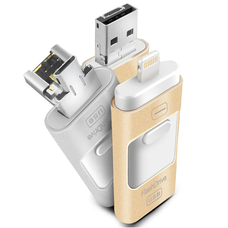 Флэш-накопитель USB OTG 16 ГБ 32 64 флешки для iPhone 6 плюс 5 5S Ipad ручка привода HD Memory Stick