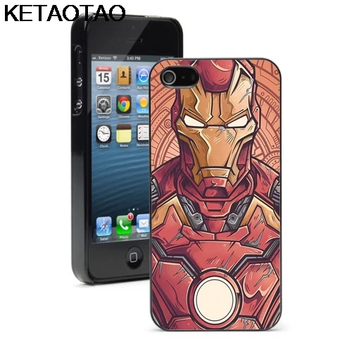 KETAOTAO To Marvel Железный человек чехлы для телефонов iPhone 4S 5C 5S 6S 7 8 Plus XR XS Max SE Samsung чехол