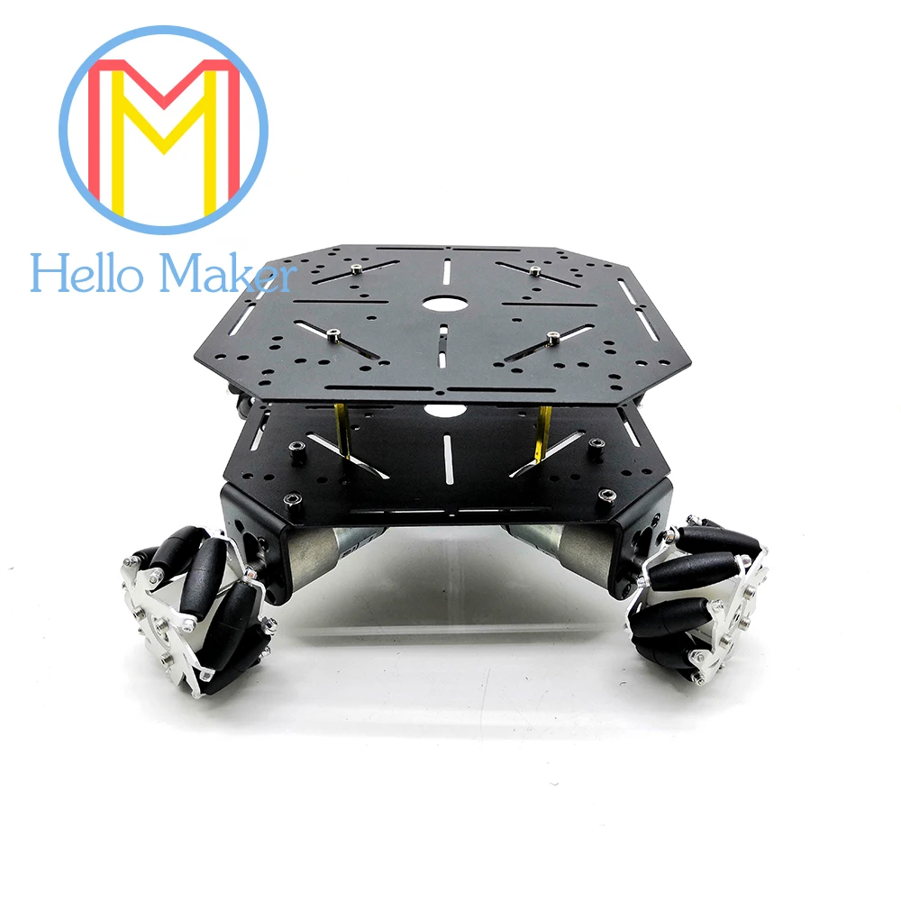 4 WD 60 мм колесо Mecanum. Алюминиевый сплав. Мощный двигатель. Для фанатов сделай сам.
