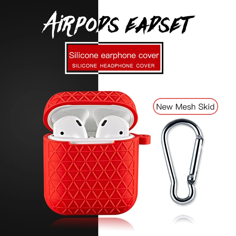 ! ACCEZZ для Apple Airpods беспроводные наушники Bluetooth чехол зарядки Силиконовый Сетчатый