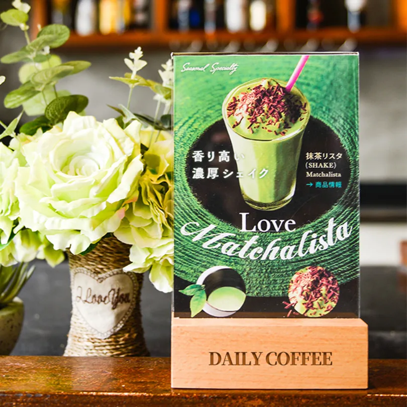 A5 деревянный акриловый держатель для меню и бумаги настольная подставка вывесок