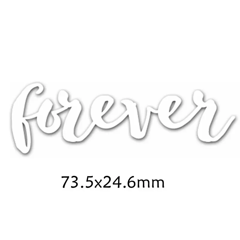 Forever слова металлические режущие штампы DIY Скрапбукинг тиснение бумажные карты для ручной работы поставки Diecut