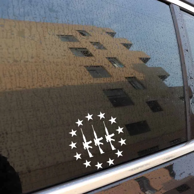 YJZT 12 7 см * 5 THREEPER 3% винтовка Патриот права пистолета Molon Labe Декоративная Виниловая