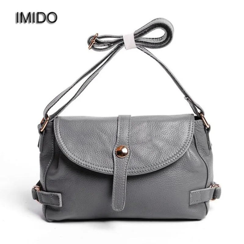 IMIDO/2017 Женская сумка мессенджер из натуральной кожи высокого качества через