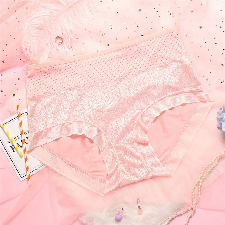 pink KYRA/супер большой размер, жаккардовые модальные трусики, женское нижнее белье, трусы больших размеров, мягкие кружевные вискозные трусики 4XL 5XL 6XL - Цвет: pink