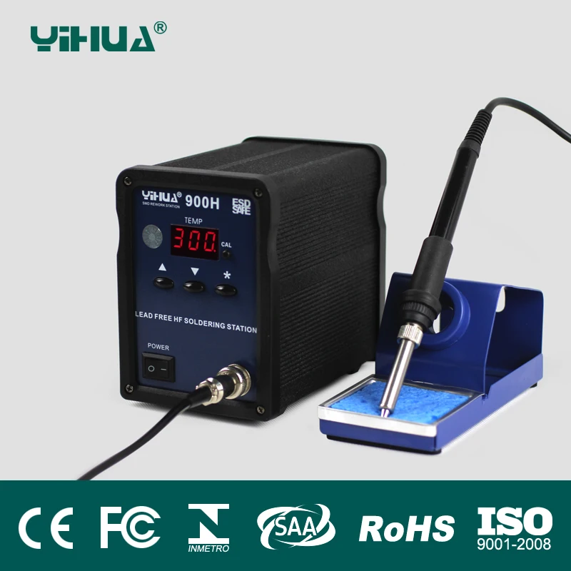 YIHUA 900H 100W высокочастотная вихревая токовая нагревательная микрокомпьютерная цифровая паяльная станция с контролем температуры