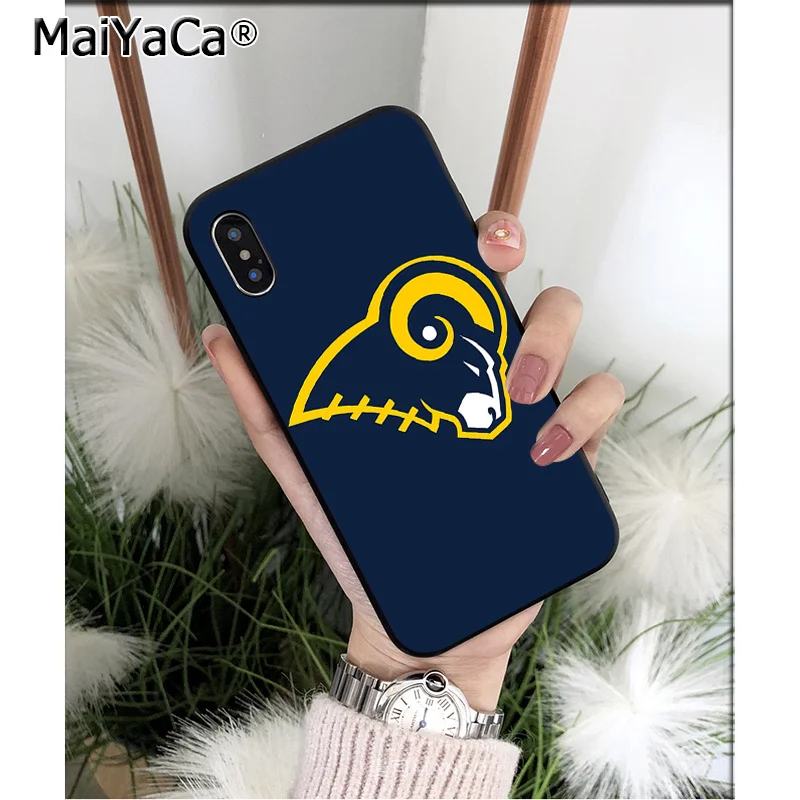MaiYaCa клуб Лос-Анджелес Рэмс высокое качество чехол для телефона для Apple iPhone 8, 7, 6, 6S Plus, X XS Макс 5 5S SE XR крышка