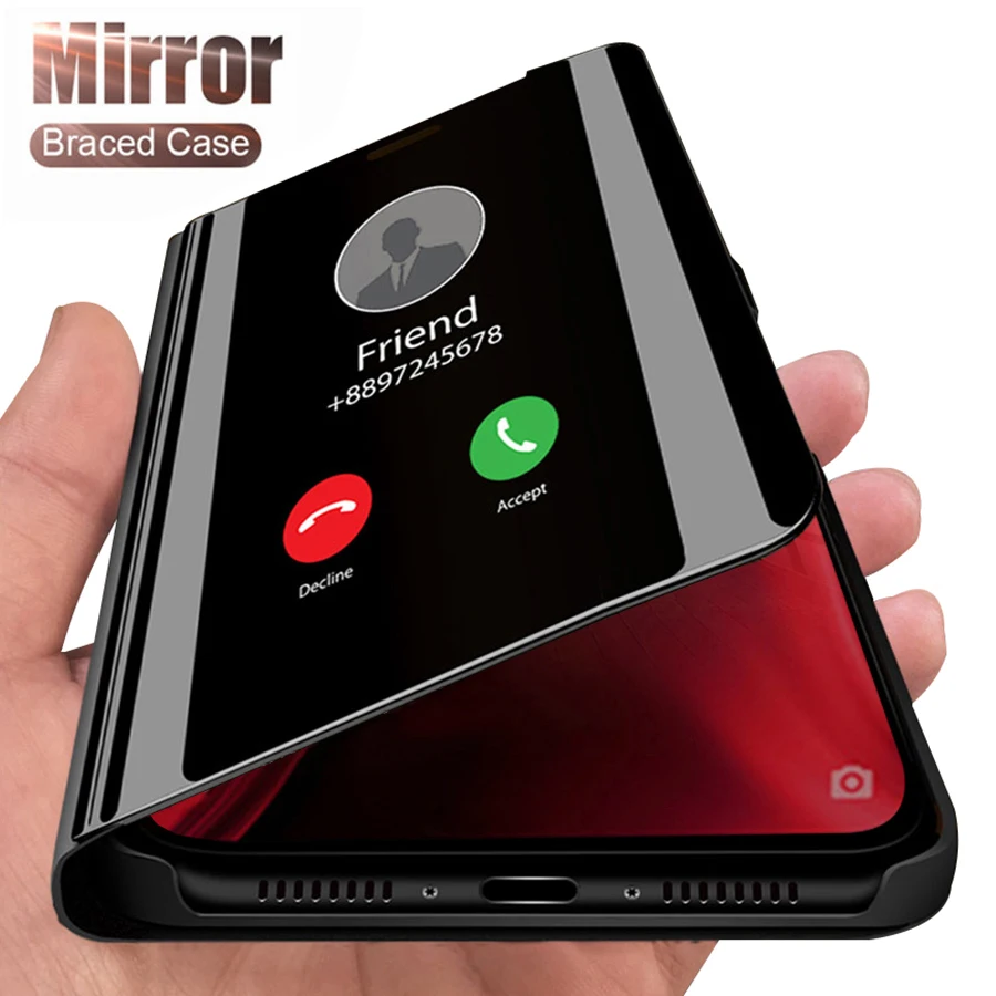 Смарт mi rror флип чехол для Xiaomi mi 9T pockophone F1 9 8 A2 Lite Play mi 9T 360 чехол для телефона для xiomi Redmi Note 8 Pro 7 7A Go