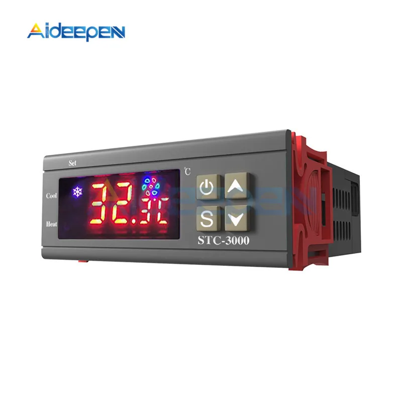 STC-3000 DC 12V AC 110-220V DC 12 V-72 V STC-100 STC-1000 SHT2000 STC-3000 Цифровой термостат регулятор температуры термометр датчик гигрометр - Цвет: STC-3000 DC 12V