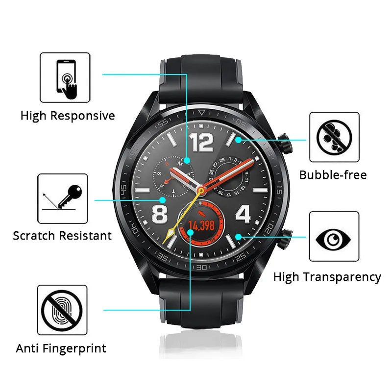1 шт./2 шт./5 шт. твердость 9H защита экрана от царапин для Huawei Watch GT Защитная пленка