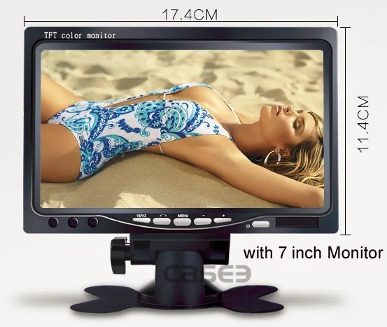 with 7 inch Monitor 30 видов автомобиля HD 3D 360 градусов птичий глаз все вокруг вида камеры системы, динамическая траектория Направляющая линия, поддержка 512 ГБ U диск - Название цвета: with 7 inch Monitor