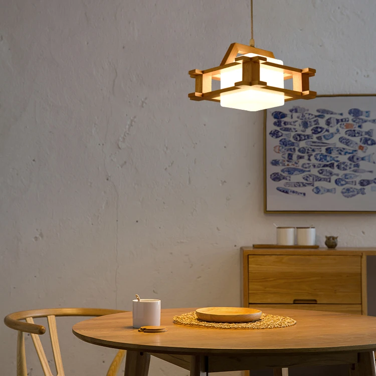 Подвесные светильники в скандинавском стиле современные деревянные креативные