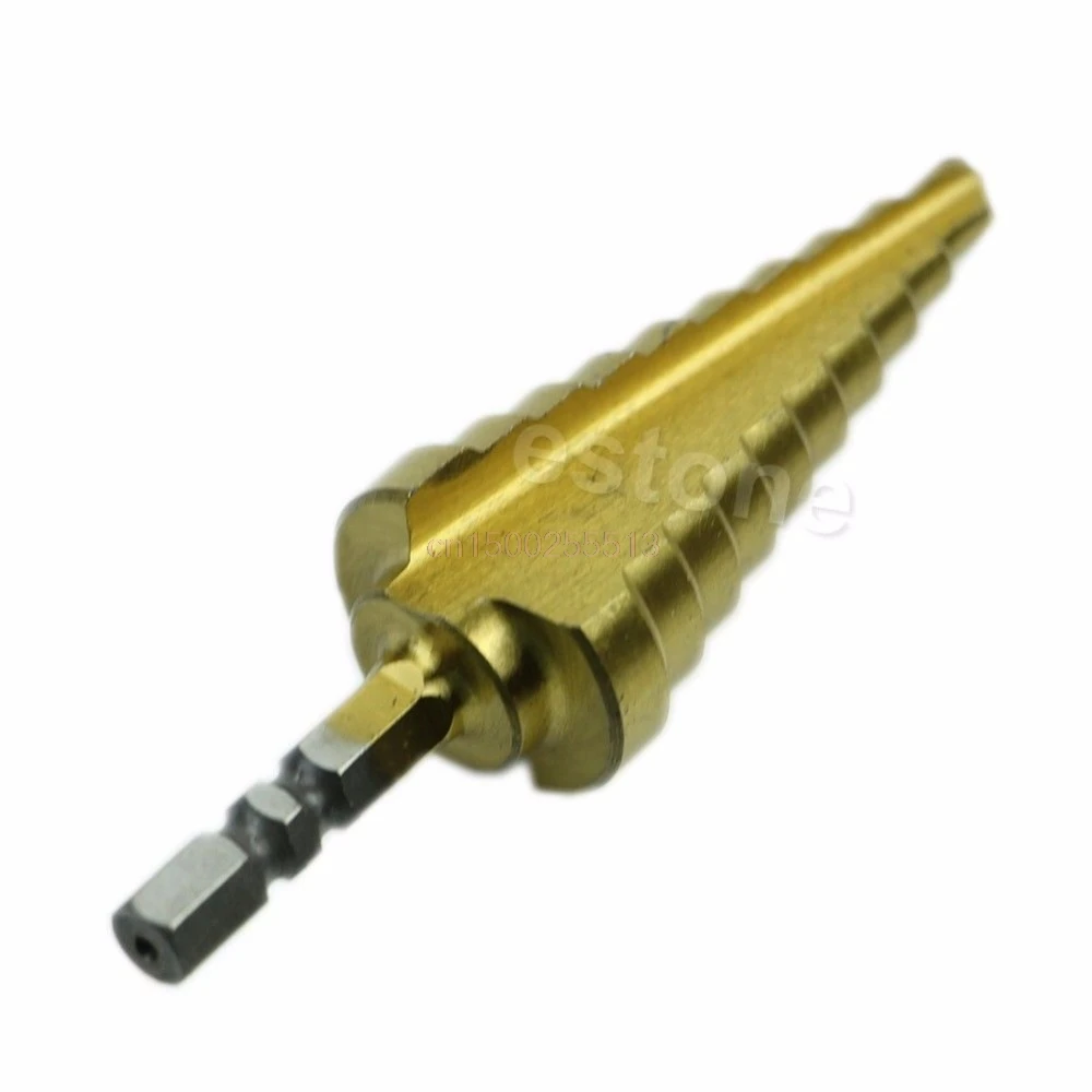 

Drill Bit 6mm to 25mm Steps HSS Holes Cutter Step Cone Drill Bit Hex Shank 1/4" New
