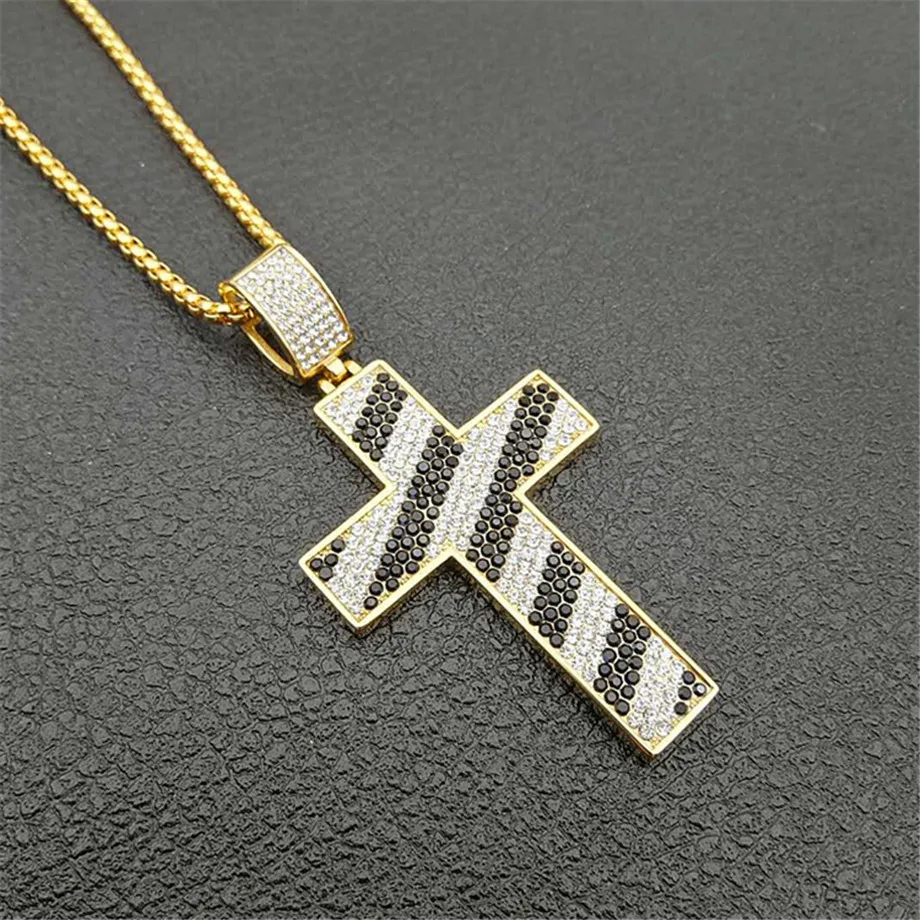 

Iced Out Full CZ Mesh Necklace & Pendant With Stainless Steel Chain Gold Color Bling Cubic Zircon Men's Hip hop Jewelry For Gift