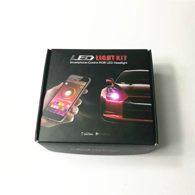 Автомобильный светильник Xenplus H4 H7 управление со смартфона RGB светодиодный