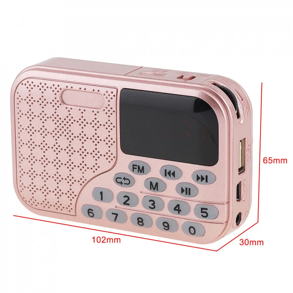 Портативное радио E55 мини-аудиокарта динамик FM-радио с зарядным устройством USB