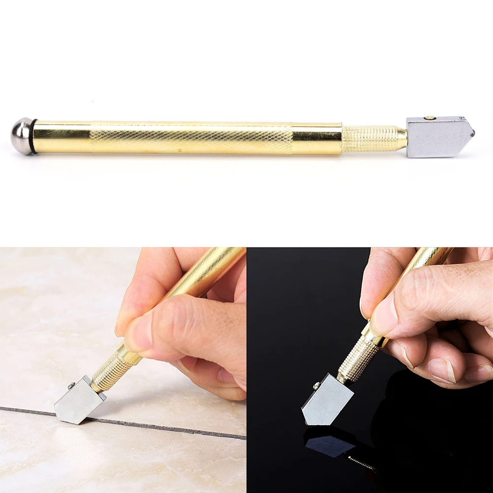 

Metal Handle Steel Diamond Antislip Blade Oil Filled Glass Cutter Cutting Tool