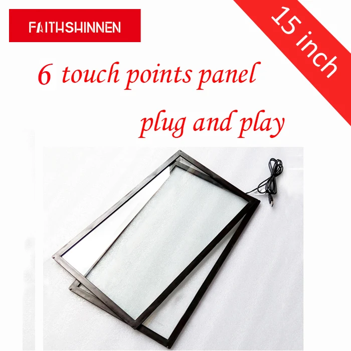 15-дюймовый водонепроницаемый 6-точечный сенсорный экран со стеклянной