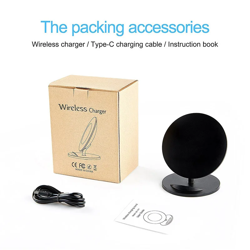 Мобильный телефон Ци Беспроводное зарядное устройство 10 Вт для Samsung Note 8/S8/S8