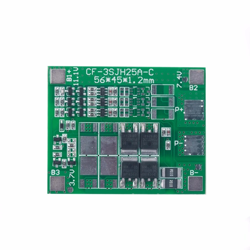 Зарядное устройство для литий ионных аккумуляторов 3S 12A 12 В 18650 защита BMS плата PCB