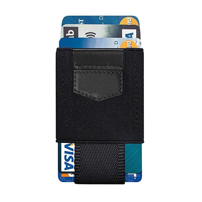 Для мужчин и женщин маленький передний карман держатель для карт эластичный пояс