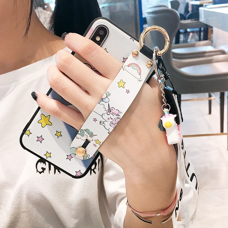 Мягкий ТПУ чехол для телефона Oneplus 7 pro ремешок на запястье 3 3T 1 + 5 5T One plus6 6T милый
