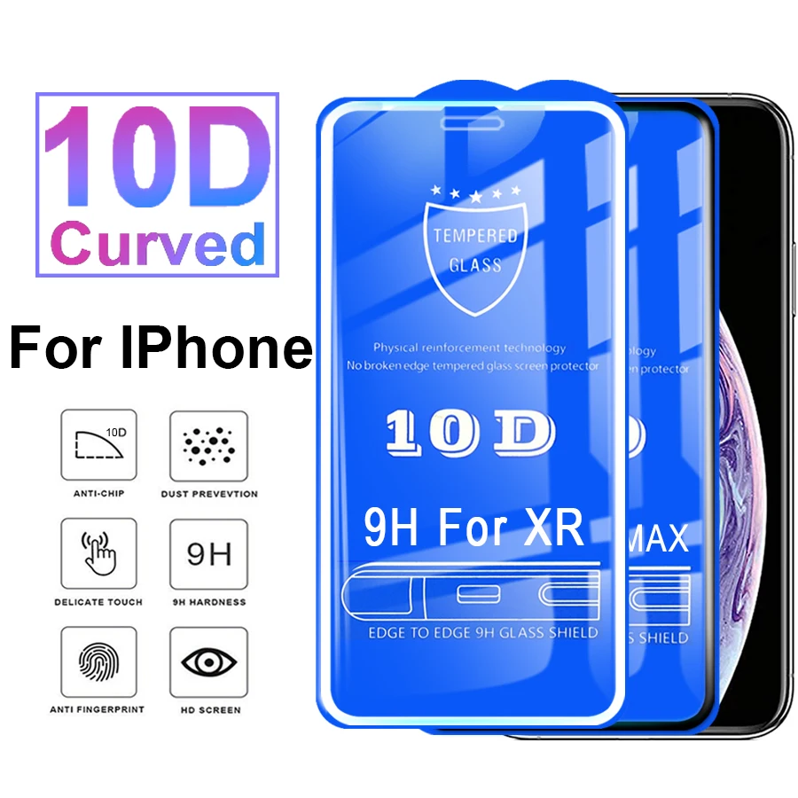 Для apple iphone xs max xr стекло на x экран протектор 8 7 plus защитная пленка 6 s iphon ixs