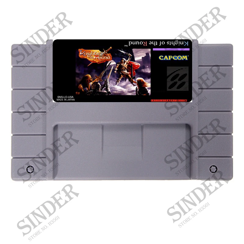 Большая серая игровая карта Рыцари Круглого седла США версия 16 бит|bit game card|games card