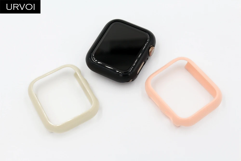 Чехол URVOI из поликарбоната для Apple Watch series 5 4 пластиковый бампер с жесткой рамкой