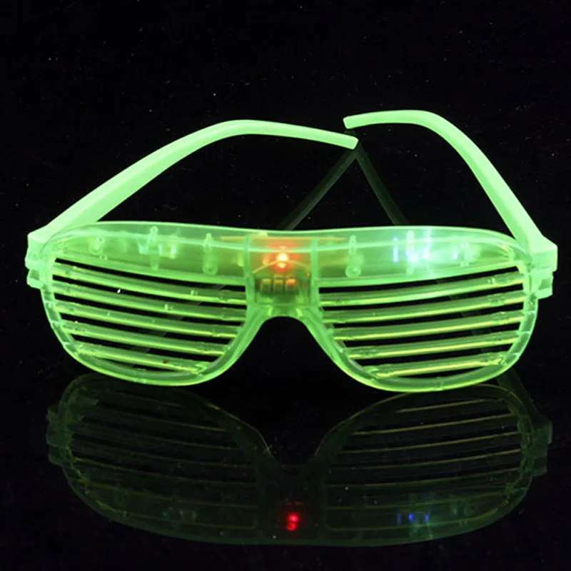 576 шт./лот Хэллоуин реквизит светящиеся Солнцезащитные Очки Затвор светодиодные
