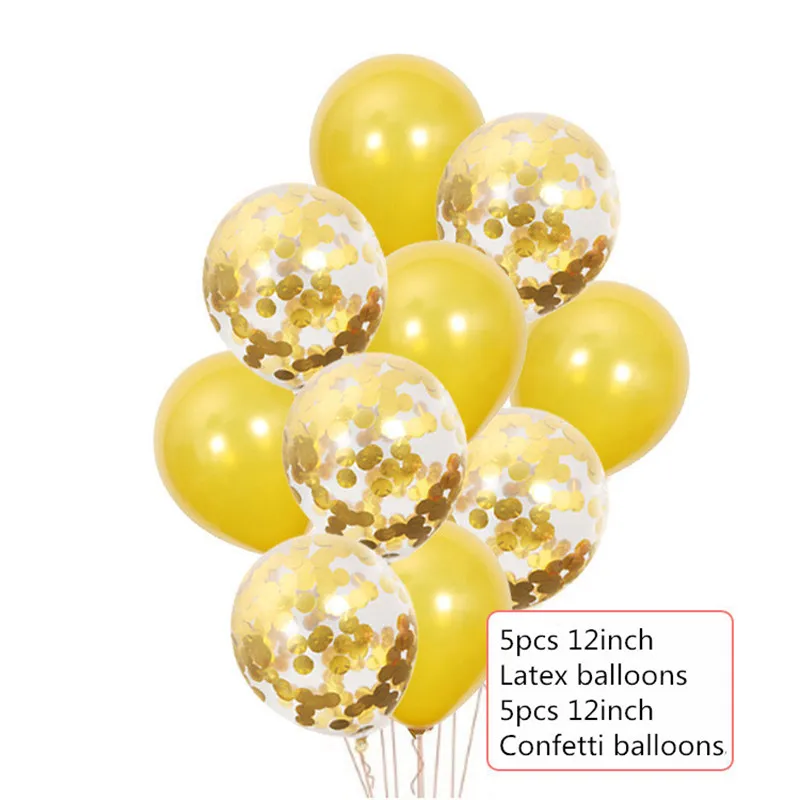 Balloon-10Pcs-Gold 16 дюймов с надписью Happy Birthday Фольга шар День рождения украшения, Детская рубашка для мальчика и девочки, товары для праздника Helum воздушные шары - Цвет: Balloon-10Pcs-Gold