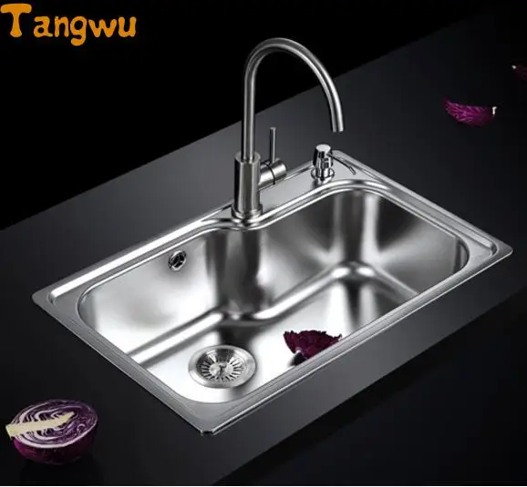 Кухонные раковины бесплатная доставка 304 раковина из нержавеющей стали