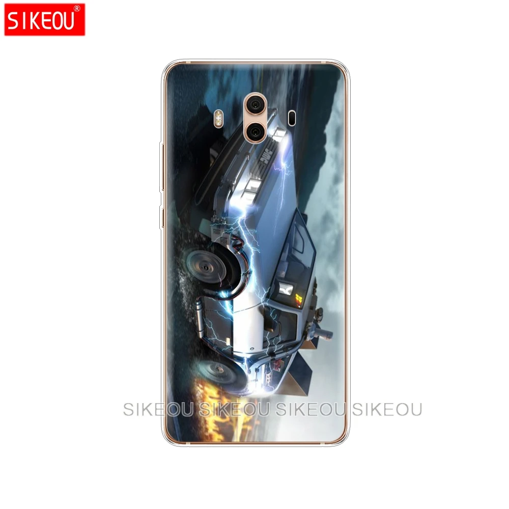 Силиконовый чехол для телефона Huawei mate 7 8 9 10 pro LITE Delorean назад в будущее машина