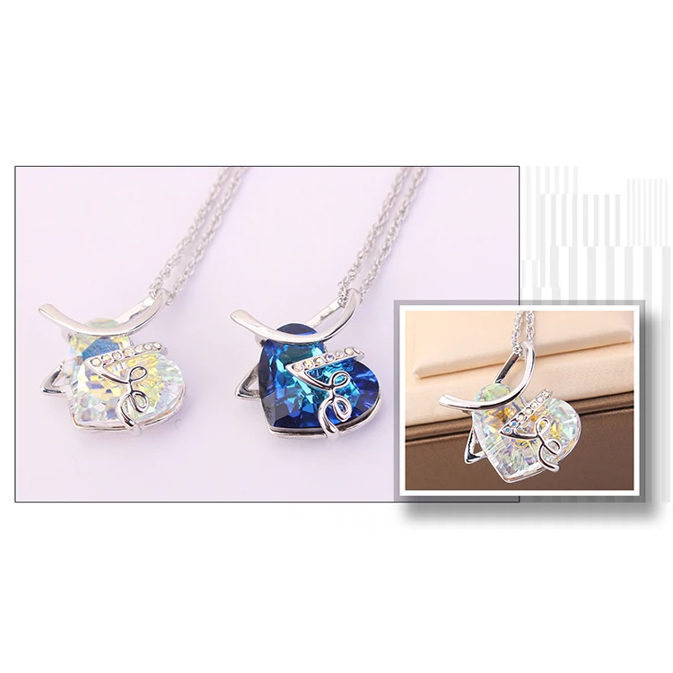 Malanda модный бренд большой классический кристалл в форме сердца от Swarovski любовь из