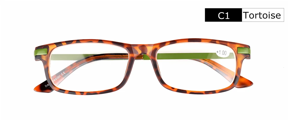 Многоцветный Бренд CHASHMA, винтажное женское стекло для чтения, стекло с высокими прозрачными линзами, полная оправа, стекло es Gafas de lectura с коробкой - Цвет оправы: Многоцветный