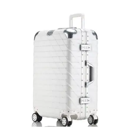 Carrylove 2" 24" 2" 29" Жесткая алюминиевая рама Дорожный чемодан-тележка kinder koffer коробка сумка на колесиках для путешествий - Цвет: white