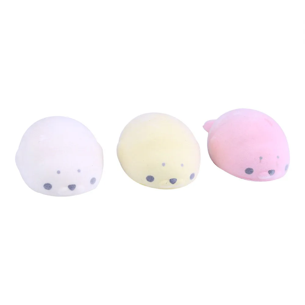 Kawaii Flocking Seal мягкая мини медленно поднимающаяся ароматическая игрушка для снятия