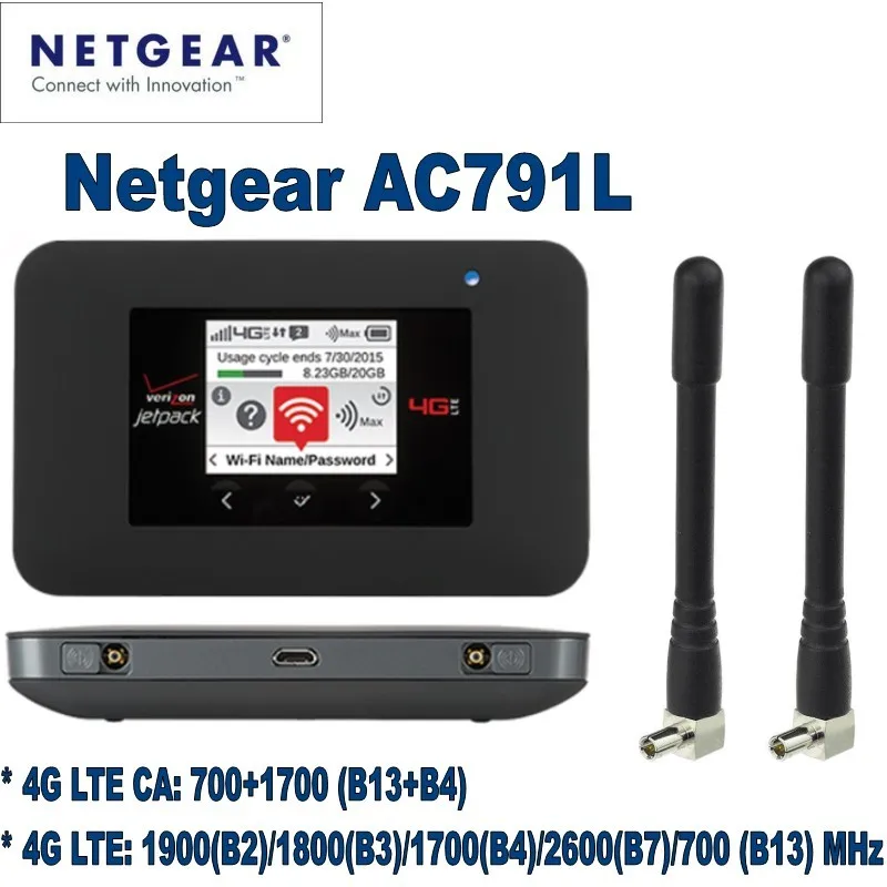 Мобильная точка доступа Netgear Verizon Jetpack 4G LTE AC791L Plus антенна|hotspot - Цена: 6 029,60 руб.