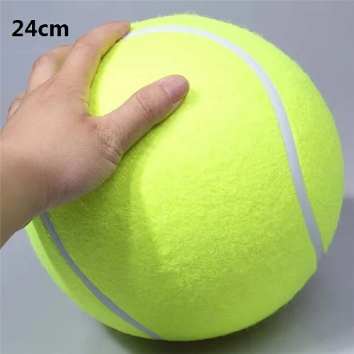 240mm 24 см гигантский теннисный мяч для собаки, жевательная игрушка, большой надувной Теннисный мяч для питомца, интерактивные игрушки для собак, товары для домашних животных, уличная крикет, игрушка для собак - Цвет: 240mm