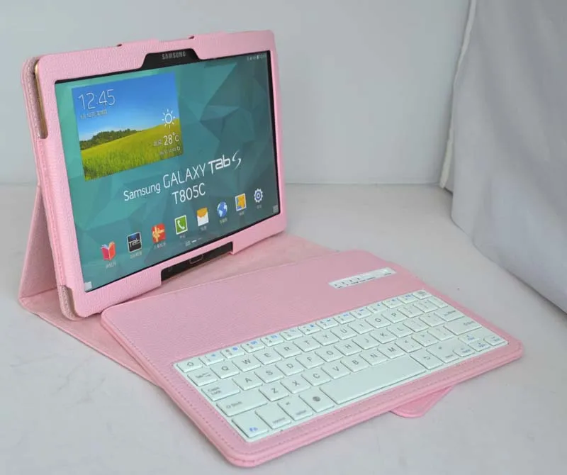 Съемный беспроводной Bluetooth русский/Иврит/Испанский клавиатура подставка PU