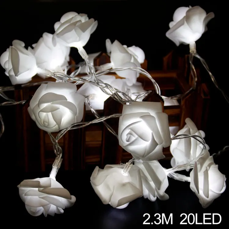 White FENGRISE 2 м 20 Розовый Светодиодный Сказочный светильник, елочные украшения, теплый белый светильник, рождественские украшения для дома, Рождество - Цвет: White