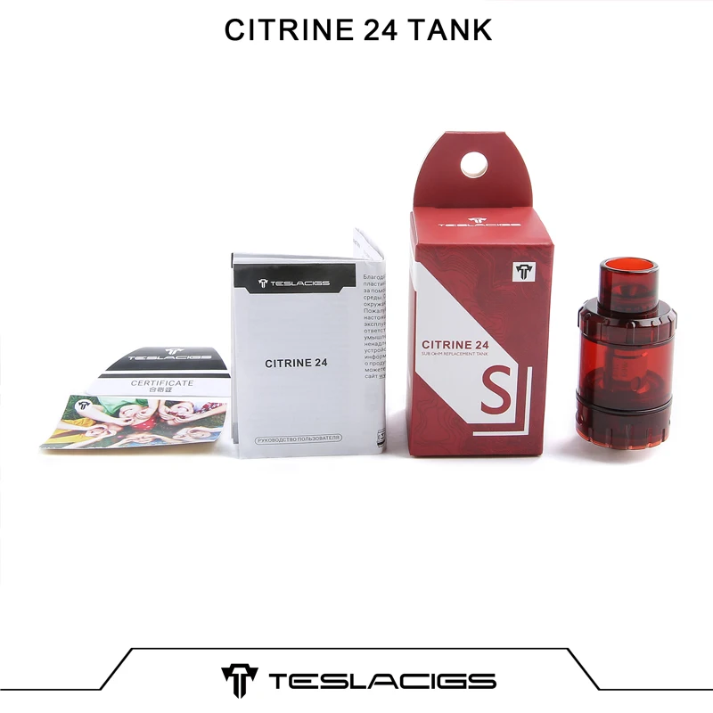 Оригинальный Tesla CITRINE 24 бак 4 мл емкость Vape сменный атомайзер сетчатая катушка с