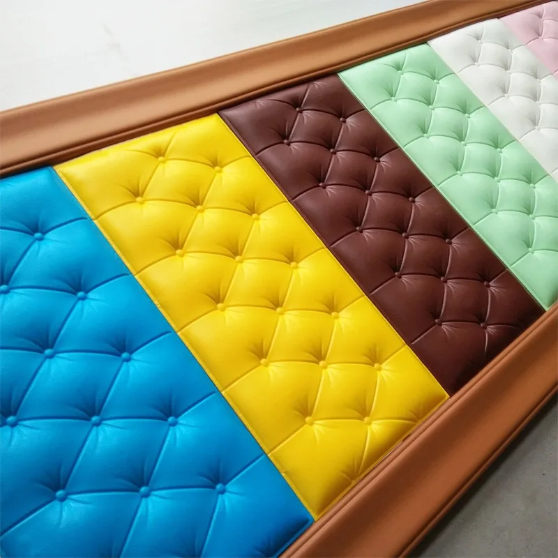 10 шт. 3D пенопластовая настенная наклейка DIY мягкая сумка плитки настенные панели домашний декор кожа самоклеющиеся обои KTV фон для детской комнаты