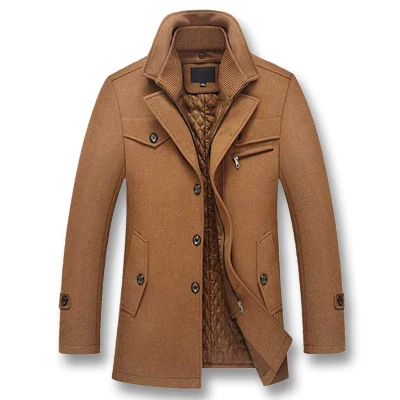Brown ISurvivor, мужские зимние толстые куртки, пальто, Jaqueta Masculina, мужские повседневные Модные приталенные хлопковые куртки большого размера, Hombre - Цвет: Brown