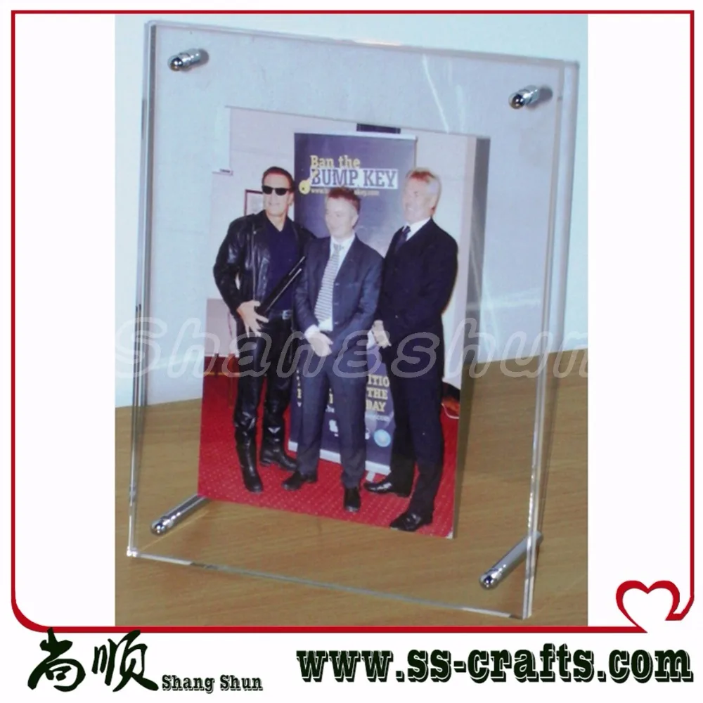 

Free shipping 10 inch acrylic Table acrylic Fashion Frame transparent crystal frame